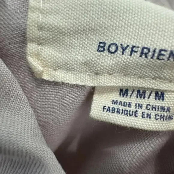 American Eagle Outfitters Women’s Size Medium Light Purple Boyfriend Fit Shirt - Picture 4 of 10